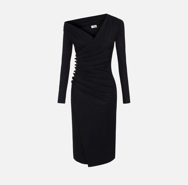 Abito in jersey con bottoni gioiello ab82257e2 elisabetta franchi