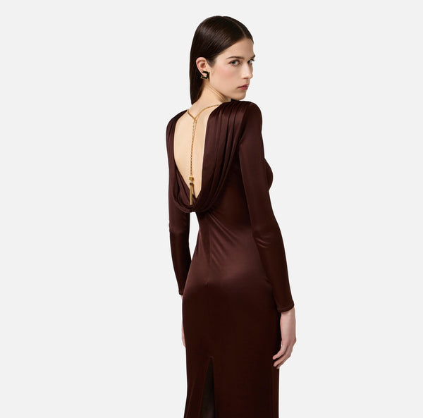 Abito Red Carpet in jersey di viscosa lucida abr1056e2 elisabetta franchi