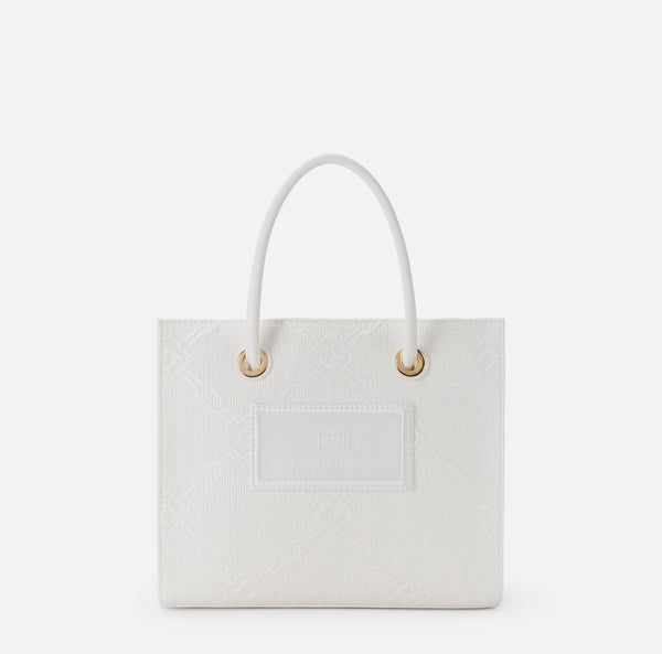 Tote piccola in rafia jacquard bs83a52e2 elisabetta franchi