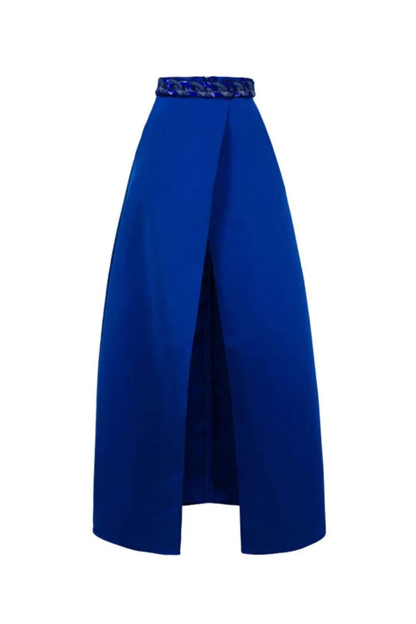 Gonna raso con cintura ricamata GO38602E2 Elisabetta Franchi