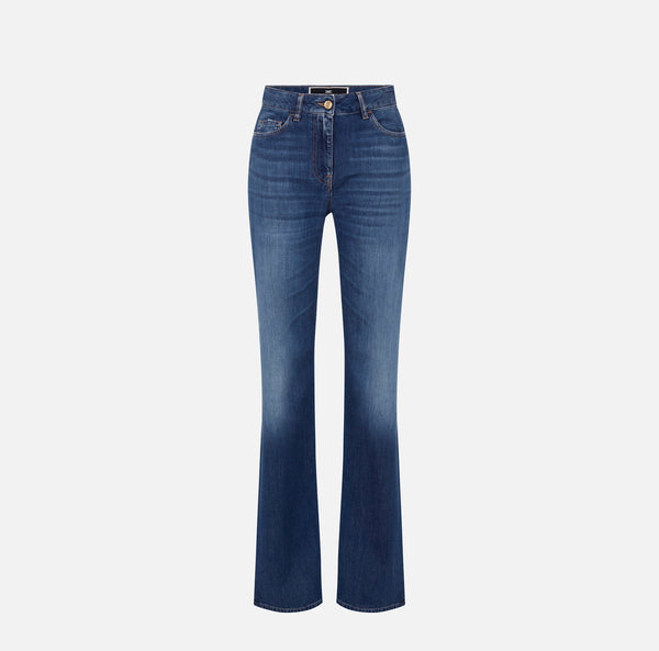 jeans denim gamba dritta vita bassa Elisabetta Franchi pj47i41e2