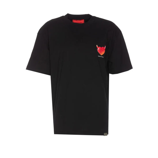 black t-shirt with puffy love vision
