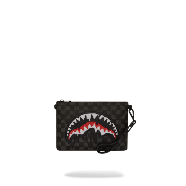 910B7969NSZ dripping sharks in paris crossover clutch sprayground
