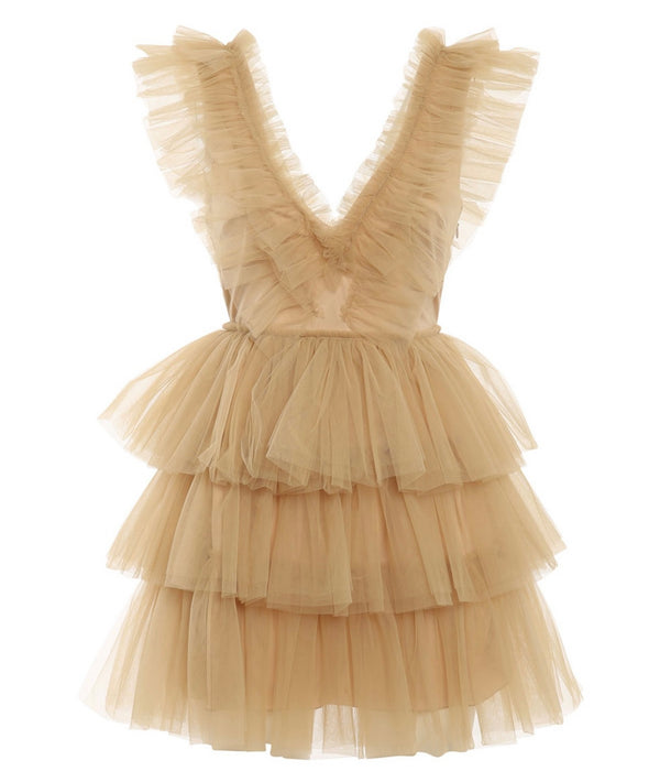 Aniye By tulle rouches dress