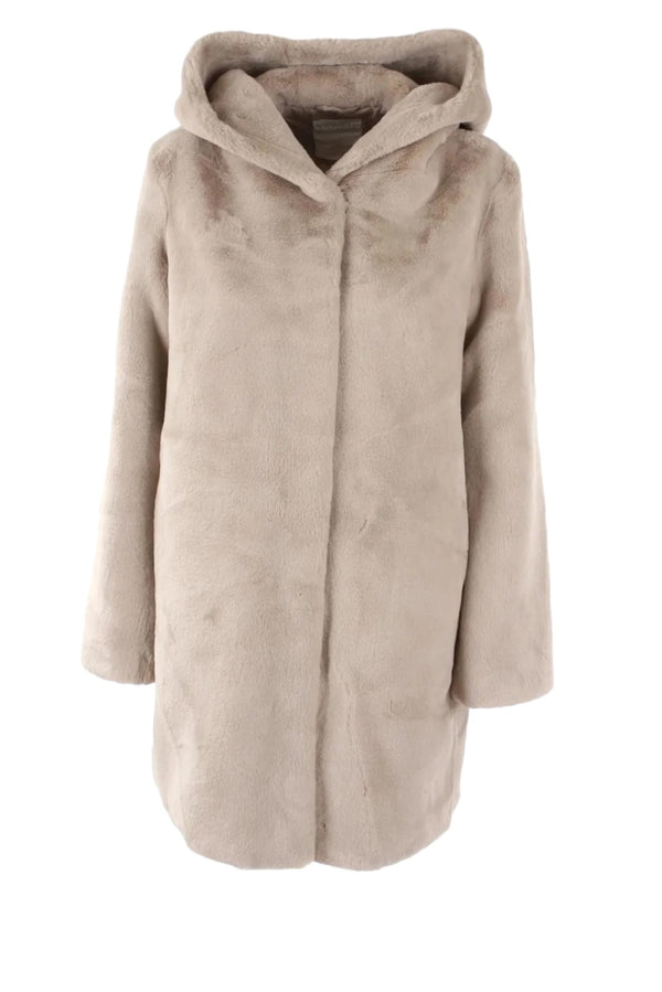 caban pelliccia ecologica fake fur coat censured