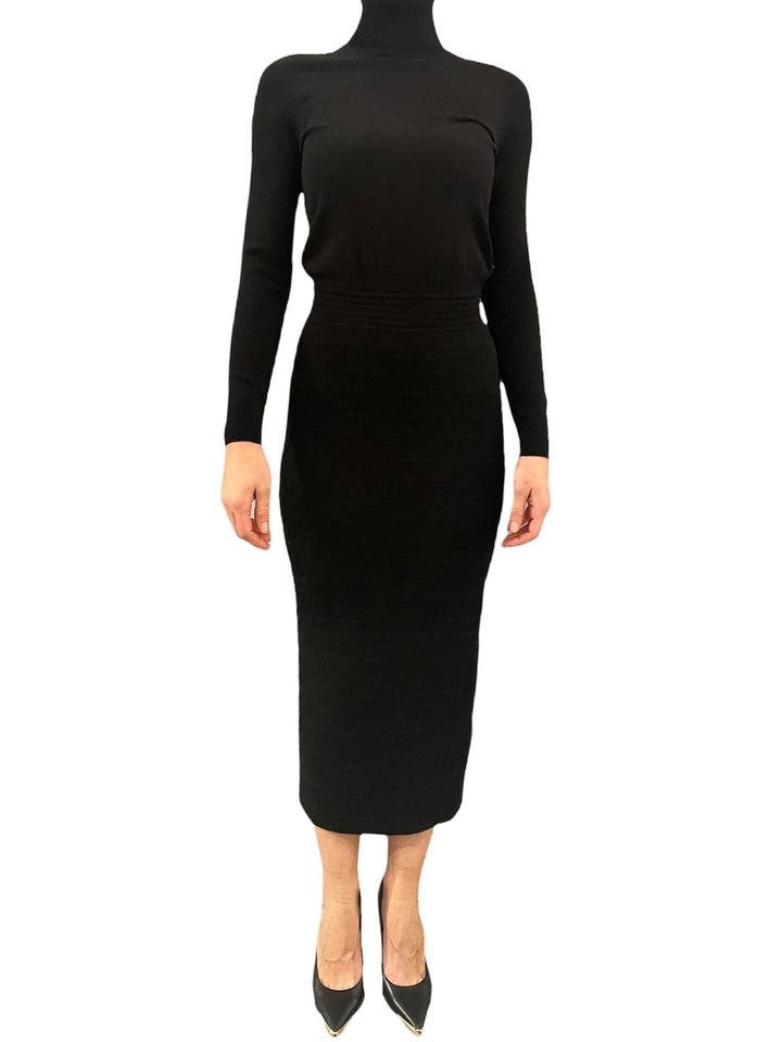 abito longuette in maglia di elisabetta franchi