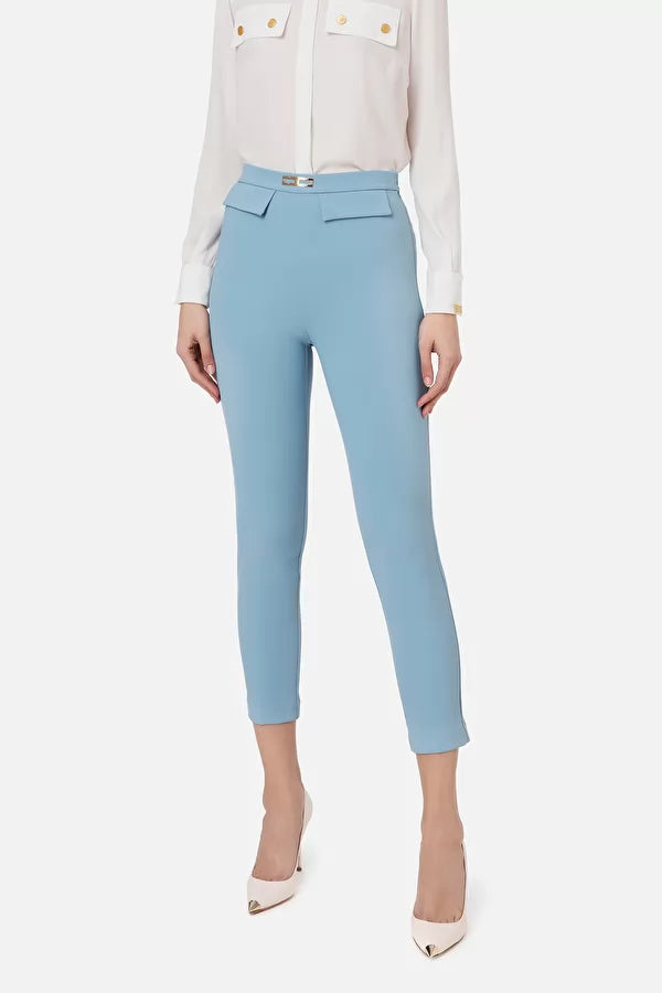 Tapered double stretch crepe trousers PA04831E2 Elisabetta Franchi