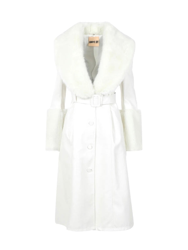 Aniye By white faux leather Penelope coat